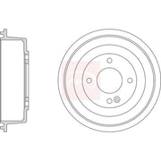 Apec Brake Drum Assembly Rear DRM9210