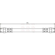 Apec Brake Hydraulic Hose Line Rear Right fits Audi 80 B2 1978-1987 1.6 1.8 2.0