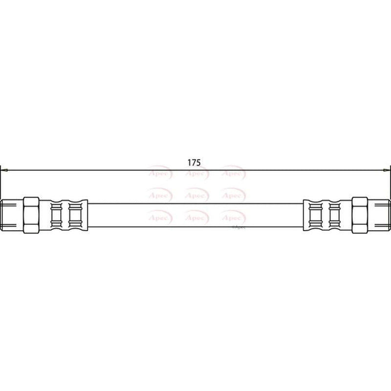 Apec Brake Hydraulic Hose Line Rear Right HOS3270