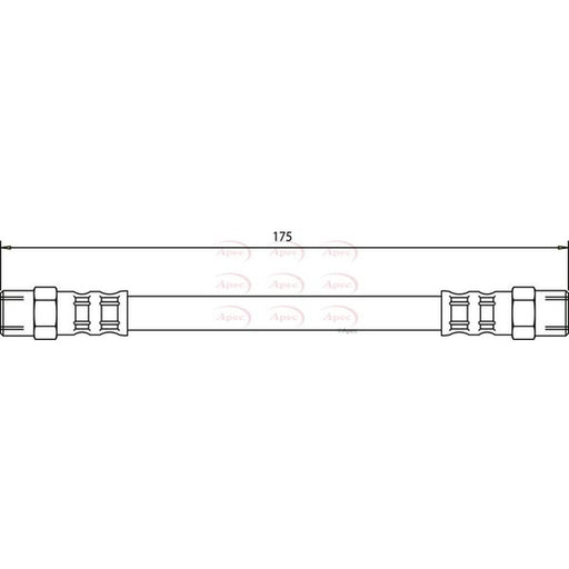 Apec Brake Hydraulic Hose Line Rear Right fits Audi 80 B2 1978-1987 1.6 1.8 2.0