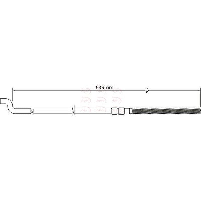 Apec Handbrake Cable Centre fits Ford Galaxy I 1995-2006 1.9 2.0 2.3 2.8