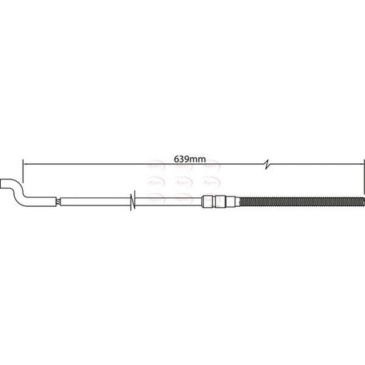 Apec Handbrake Cable Centre fits Ford Galaxy I 1995-2006 1.9 2.0 2.3 2.8
