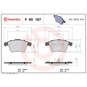 Brembo 4 x Front Brake Pad Set fits VW California T5 Camper 2007-2015 1.9 2.0