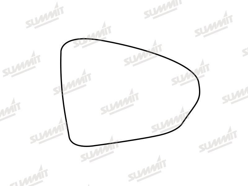 Summit Stick-On Standard Mirror Glass fits Fiat Tipo 16 to 17 RHS Summit - Bars 4 Cars