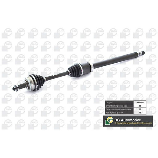 BGA CV Drive Shaft Driveshaft Front Right fits Volvo S60 I 2000-2010 2.0 2.4 2.5