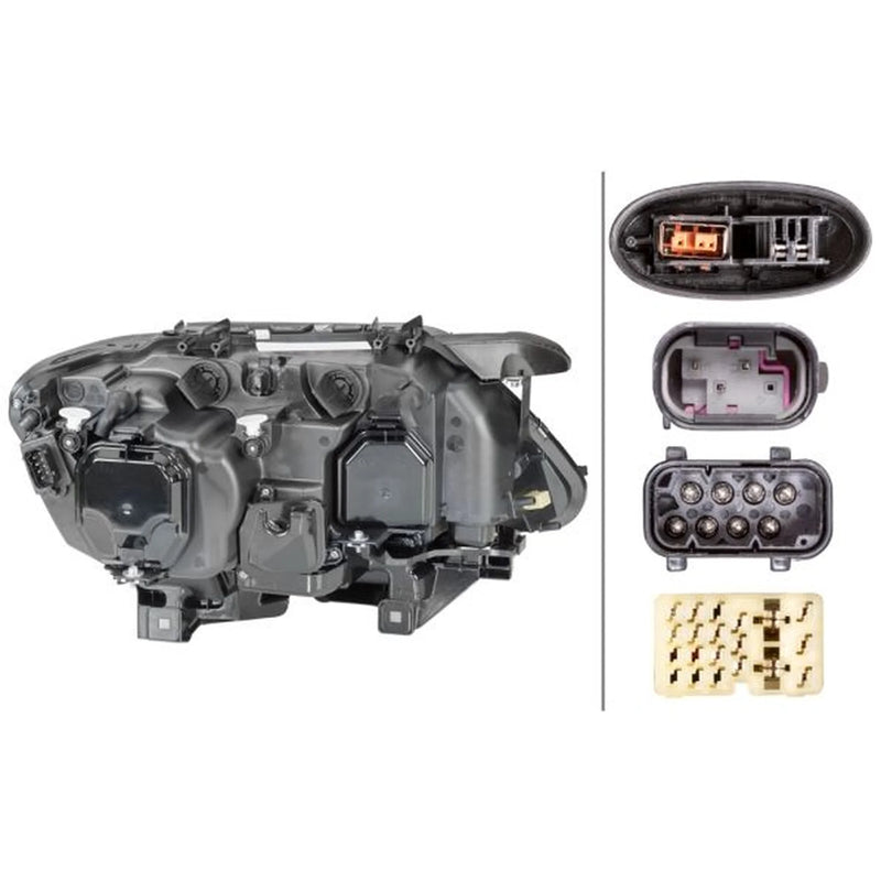Hella Headlight Headlamp PY21W Left fits BMW 7 2003-2008