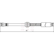 Apec Brake Hydraulic Hose Line Rear fits VW Caddy III 2004-2015 1.6 1.9 2.0