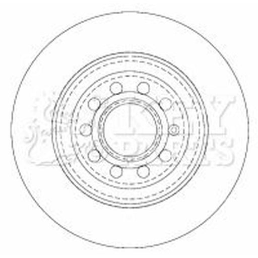 Key Parts 2 x Solid Brake Discs fits Audi A6 C6 2004-2011 2.0 2.4 2.7 2.8 3.0