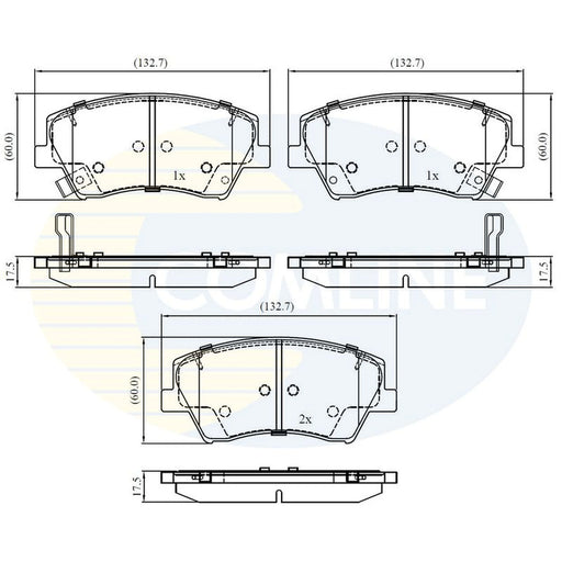 Comline Front & Rear Brake Discs & Pads fits Hyundai Ioniq 2016-2022 1.6