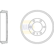 NAPA Brake Drum Assembly Rear fits Isuzu D-Max I Platform/Chassis 2007-2012 3.0