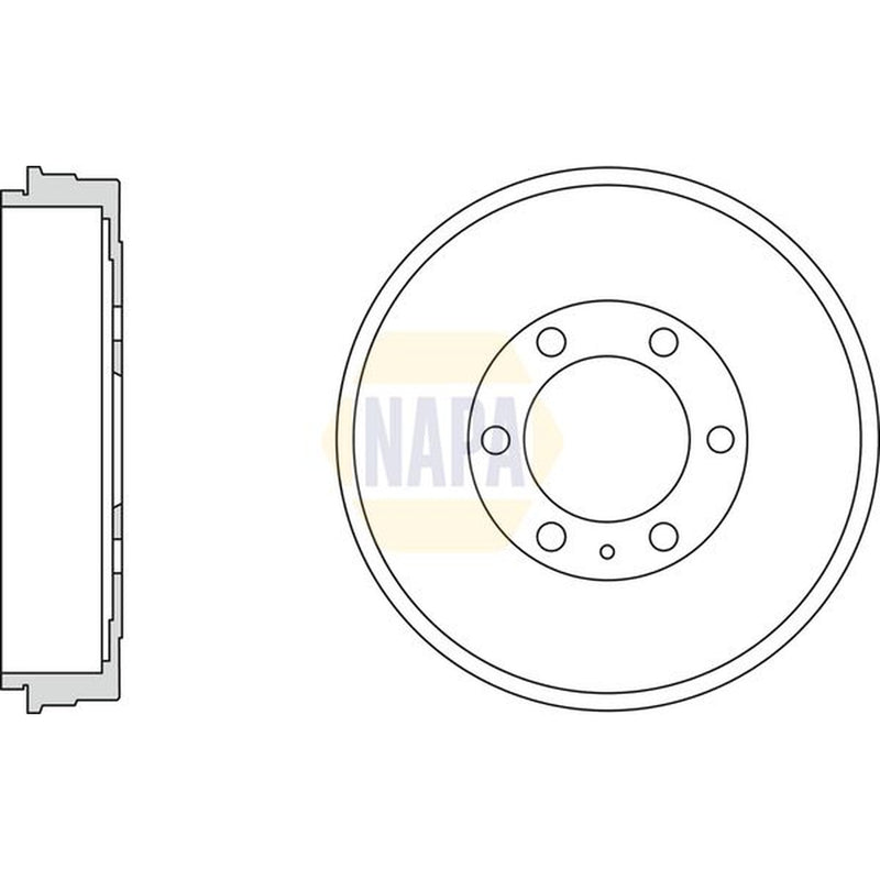 NAPA Brake Drum Assembly Rear fits Isuzu D-Max I Platform/Chassis 2007-2012 3.0