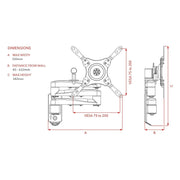 Maxview Cantilever 3 Arm Wallmount Dual Lock 13" - 40" M7441 Maxview - Dynamic Drive