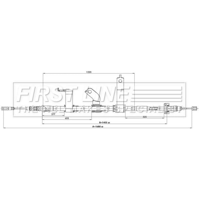 First Line Handbrake Cable Left Rear fits Hyundai Accent IV 2010-2018 1.4 1.6