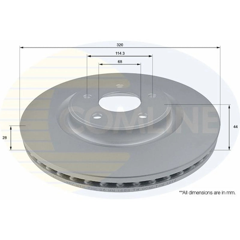 Comline Front & Rear Brake Discs & Pads fits Nissan X-Trail III 2013 on 2.5