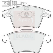 Apec Black Front Brake Pad Set fits VW Touareg 2003-2010 2.5