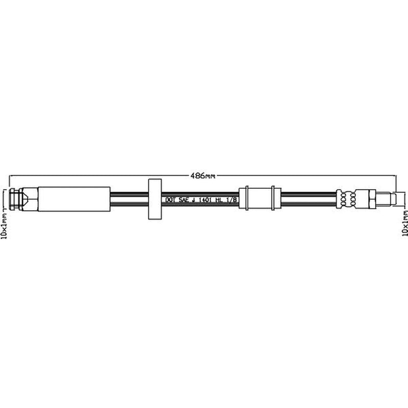 Juratek Brake Hydraulic Hose Line Front fits Citroën Relay I 1994-2002