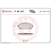 Brembo 4 x Front Brake Pad Set fits Isuzu Impulse 1990-1993 1.6