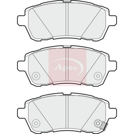 Apec Front Brake Pad Set fits Mazda 2 2007-2015 1.3 1.4 1.5 1.6