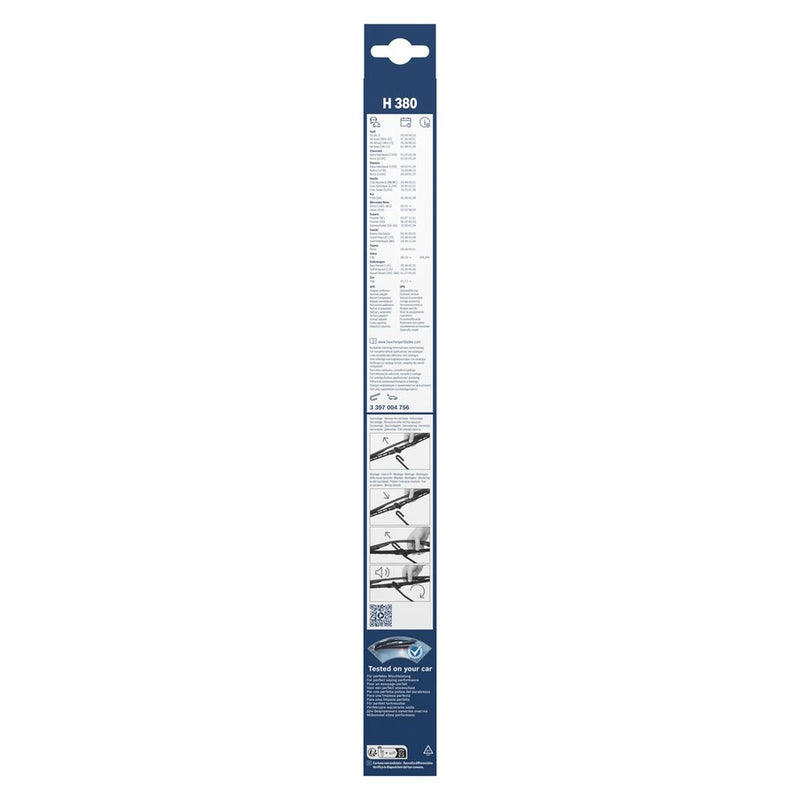 Bosch Conventional Wiper Blade 370mm — H380 fits Abarth Strada 1981-1987 2.0