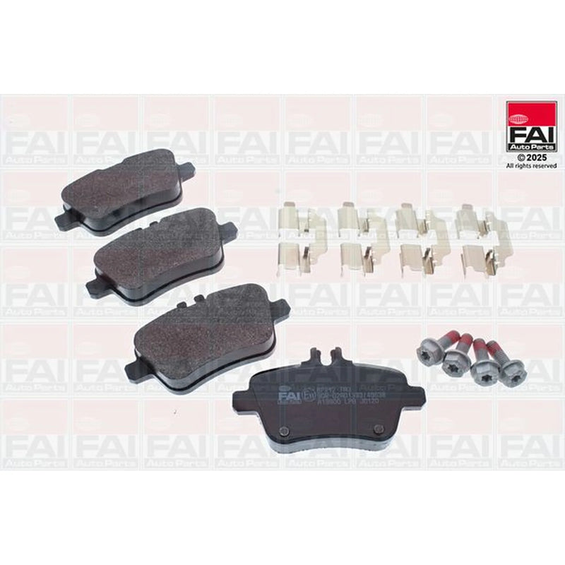 FAI Rear Brake Pad Set fits Infiniti Q30 2015 on 1.5 1.6 2.0 2.2