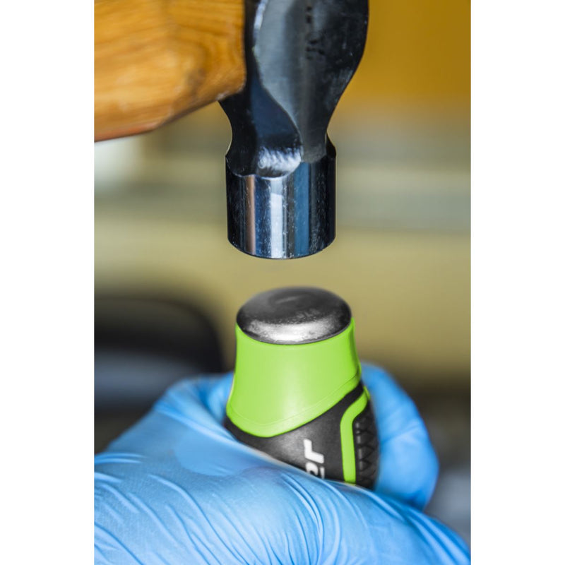 Premier Extra-Long Hammer-Thru Screwdriver Set 450mm 3pc - Hi-Vis Green Sealey Premier - Dynamic Drive