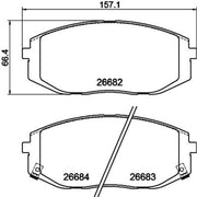 Mintex Front Brake Pad Set fits Hyundai Staria 2021 on 2.2