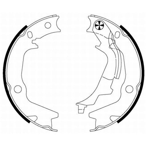 Mintex Parking Brake Shoe Set fits Hyundai I20 I 2008-2015 1.1 1.2 1.4 1.6