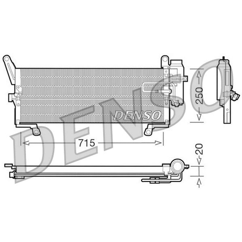 Denso Air Conditioning Condenser fits Fiat Punto 1993-2000 1.1 1.2