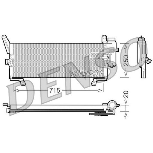 Denso Air Conditioning Condenser fits Fiat Punto 1993-2000 1.1 1.2