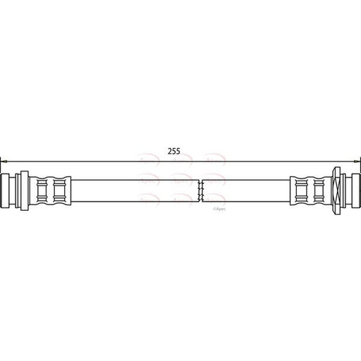 Apec Brake Hydraulic Hose Line Rear fits Suzuki Grand Vitara I 1998-2005
