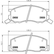 Mintex Front Brake Pad Set fits Daihatsu Delta Bus 1994-2001 1.8 2.2
