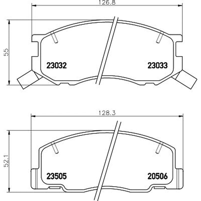 Mintex Front Brake Pad Set fits Daihatsu Delta Bus 1994-2001 1.8 2.2