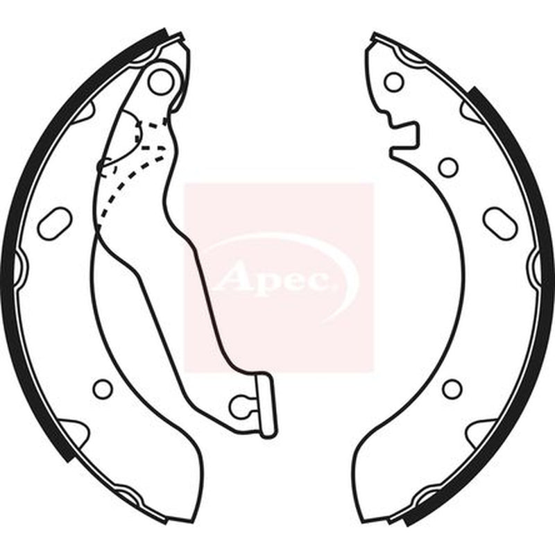 Apec Brake Shoe Set Axle Kit fits Hyundai Coupe I 1996-2002 1.6