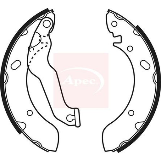 Apec Brake Shoe Set Axle Kit fits Hyundai Coupe I 1996-2002 1.6