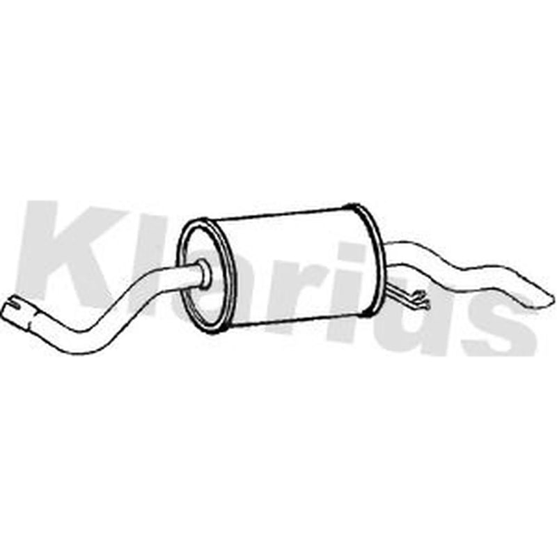 Klarius Box With Tail Pipe Rear fits Fiat Idea 2004 on 1.4