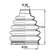 Borg & Beck Drive Shaft Bellow Kit Wheel Side Thermoplast BCB6084