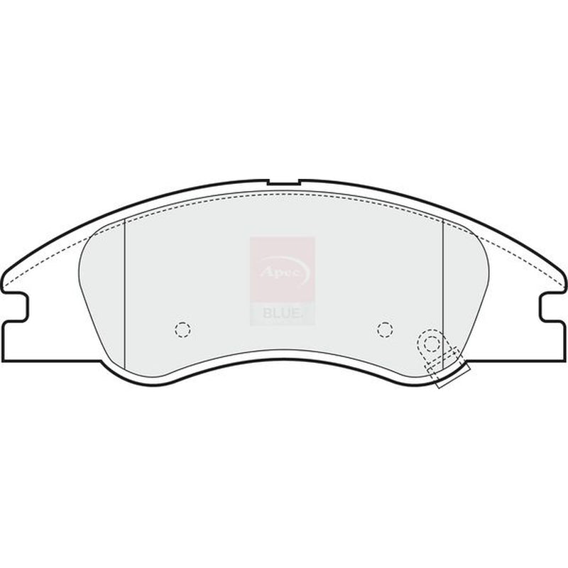 Apec Front Brake Pad Set fits Kia Cerato I 2004-2009 1.5 1.6 2.0