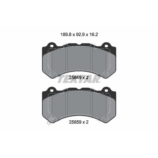 Textar Front Brake Pad Set 2584901