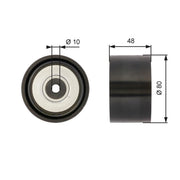 Gates V-Ribbed Belt Deflection/Guide Pulley T36259
