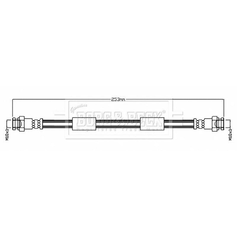 Borg & Beck Brake Hydraulic Hose Line inner BBH8744