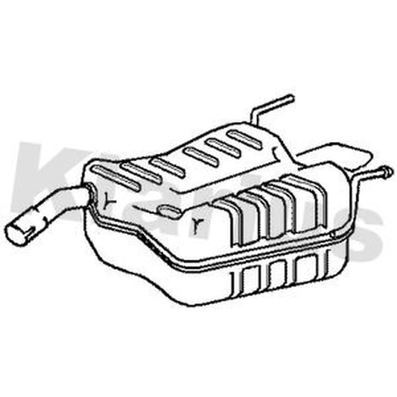 Klarius Box With Tail Pipe Rear fits Opel Vectra C 2002-2008 2.2