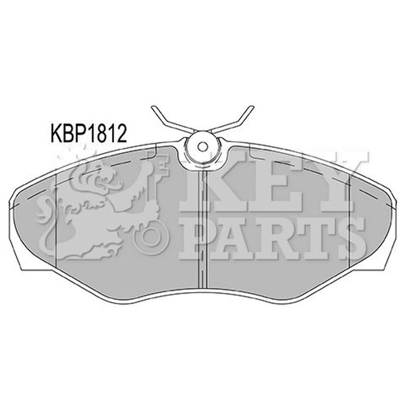 Key Parts 4 x Front Brake Pad Set fits Nissan Primastar 2001-2006 1.9 2.0 2.5