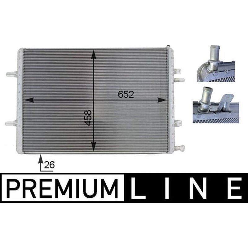 Mahle Low-Temperature Radiator fits Audi A8 D4 2012-2018