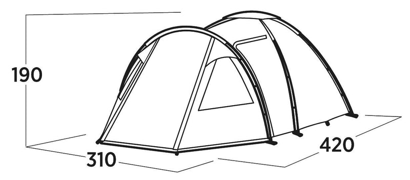 Easy Camp Kinn 5 Pole Tent Green 5 Person Easy Camp - Dynamic Drive