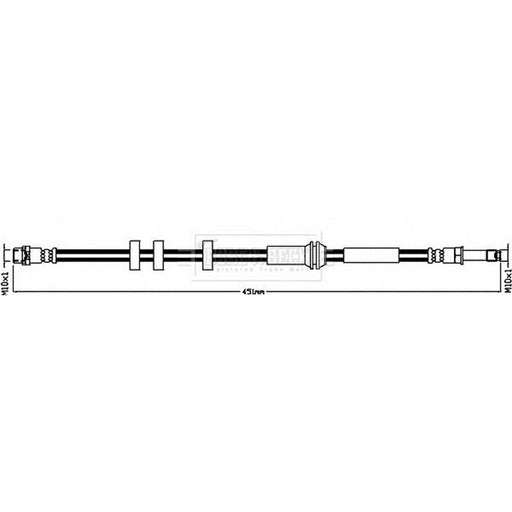 Borg & Beck Brake Hydraulic Hose Line Rear Right BBH8609