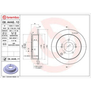 Brembo Rear Brake Solid Discs & Pads fits Hyundai Tucson 2004-2010 2.0 2.7