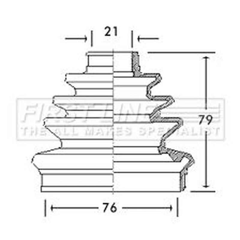 First Line Drive Shaft Bellow Kit Front Left fits Fiat Cinquecento 1991-1999