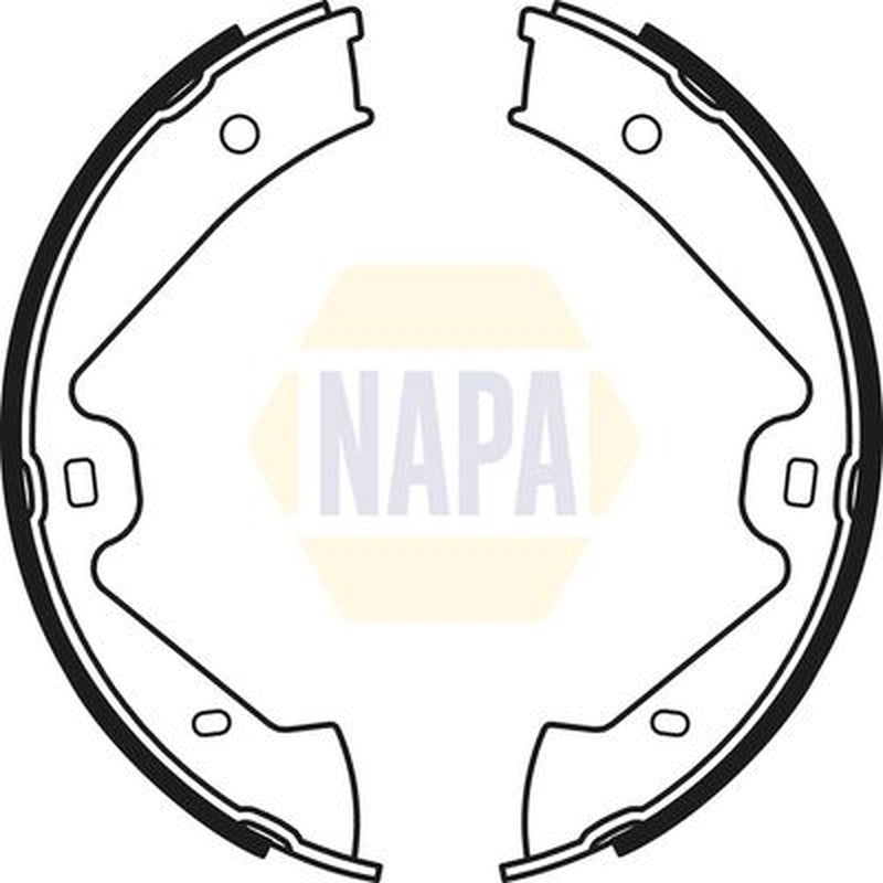 NAPA Parking Brake Shoe Set fits Porsche Cayenne 2010-2018 3.0 3.6 4.2 4.8