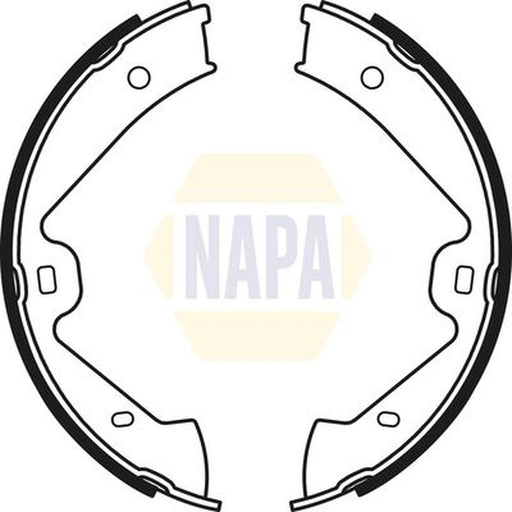 NAPA Parking Brake Shoe Set fits Porsche Cayenne 2010-2018 3.0 3.6 4.2 4.8