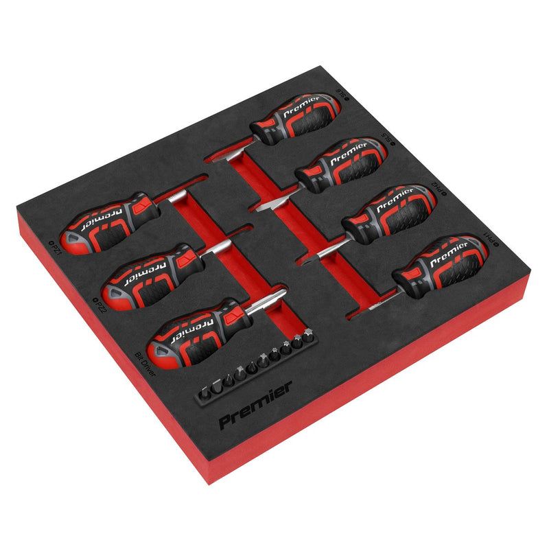 Sealey Premier Premier GripMAX Stubby Screwdriver Set 17pc AK4371 Sealey Premier - Dynamic Drive